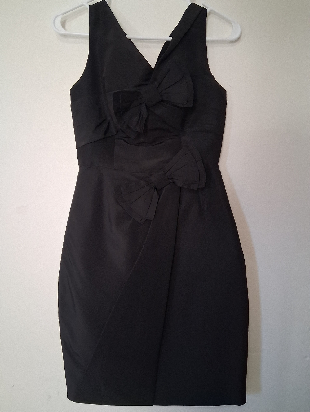 Oscar De La Renta Silk Little Black Dress Sz 0-2